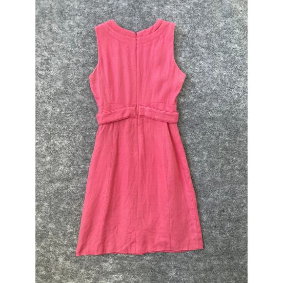 Tory Birch Dress Womens Size 0 Pink Linen Silk Cotton Blend Sleeveless - Picture 8 of 11